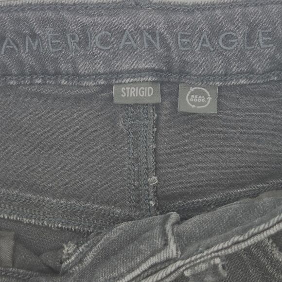 American Eagle Strigid Jeans Womens Size 6 Short High Rise Distressed Grunge - Picture 3 of 9